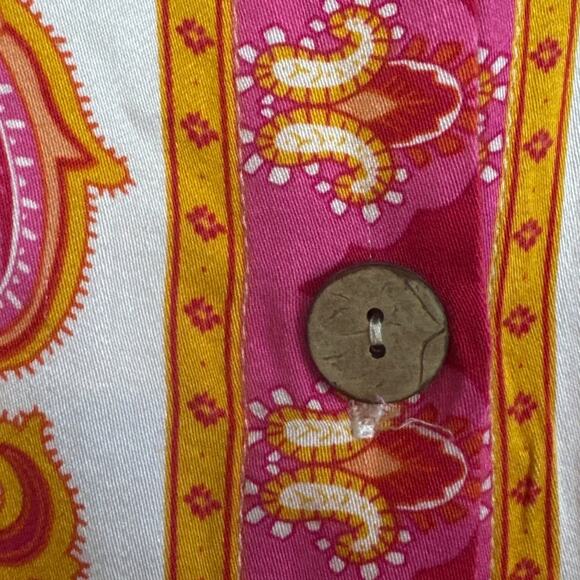 Rose & Thyme Cropped Button Up Blouse Paisley Size M NWT Boho Indie Dopamine - Picture 7 of 9